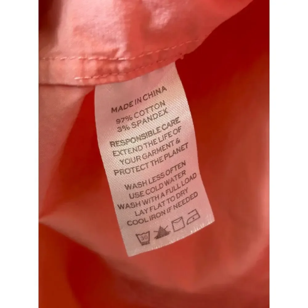 HILL HOUSE HOME Ellie Nap Dress Poplin Midi Limited Edition Coral L - Picture 7 of 8